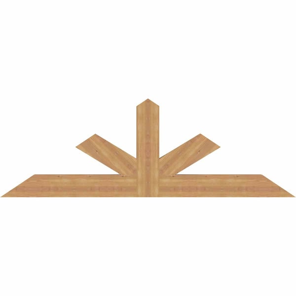 Ekena Millwork Saratoga Smooth Timber Gable Bracket, Western Red Cedar, 72"W x 24"H x 3 1/2"D x 5 1/2"F, 8/12 Pitch GBW072X24X0406SAR00SWR - main